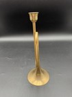 Vintage Solid Brass French Horn Bugle Trumpet Candle Holder made In India