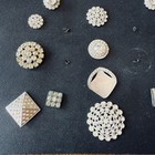 Vintage Rhinestone Button Lot Mixed Silver Tone Crystal Antique Craft Supply 24