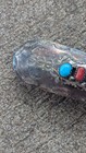 Sterling Silver Richard Yazza Navajo Coral Turquoise Hair Barrette R y 3 1 4 