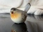 Cute Fat Baby Robin Bird Marked W-g Glazed Ceramic