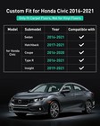 Car Floor Mats For Honda Civic 2016-2021 Accessories Rubber All Weather Floor Li