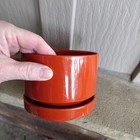 Plastic Vtg Retro Mcm Burnt Orange Plant Pot Saucer By Ingrid Ltd Chicago 4 5   