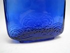 Vintage Cobalt Blue Glass Decanter Bottle Made In  Spain With Sticker 