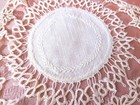 Beautiful Antique Hand Tatted Lace Doily  Intricate Tatting Design  Embroidered