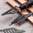 5pcs Flush Cutting Jigsaw Blade For Wood Plastic Metal  Saw Blade Handle Set Usa