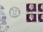 1963 Canada Qeii Cameo Plate Block Scott 403 Rosecraft Fdc Ottawa