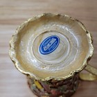 Vintage Karshi Jerusalem Enamel Kiddush Cup Saucer Set Seven Species Fruit Israe