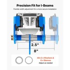 Uimoso Manual Push Beam Trolley  3 Ton Capacity  Adjustable 2 5 -8  Width