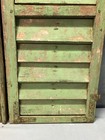 Vtg Pair 16x36 Exterior Industrial Shop Window Wood Louvered Shutters 1245-25b
