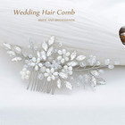 Unicra Rhinestone Bridal Hair Comb Silver Wedding Hair Accessories For Brides