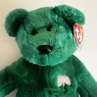 Vintage 1998 14  Ty Beanie Baby Buddy Erin The Green Irish Bear Shamrock St  Pat