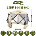 Clam Quick-set Venture 9 X 9 Ft Portable Outdoor Camping Canopy Shelter  Tan