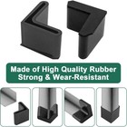 Angle Iron Foot Pads L Shaped Rubber   Pvc Leg Cap End Glider Floor Protector