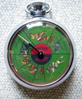 Minty Scarce 8 Horse Racing Pocket Watch Size Vintage Mechanical Gambling Device