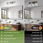 Bathroom Vanity Light  3-light 19  Brushed Nickel Modern Matte Wall Sconce Li   