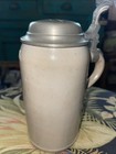 Vintage German Lidded Beer Stein Stoneware  1l