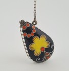 Vintage Russian Ussr Gilded Sterling Silver 916 Cloisonne Enamel Perfume Bottle
