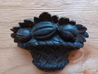 Antique Architectural Salvage Wood Carving Fruit Basket Appliqu  