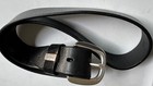 Fossil Belt Black Leather Silver Buckle 1 5    Women   s Size Medium 