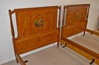 Pair Of Adams Style Satinwood Twin Bed Frames