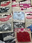 Vintage Mid Century Ornament Kit Lot Large Mixed Beads Sequins Walco Craft House