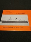 Vtg Ss Avalon Harwich Hook Holland Steamer Brochure Ship