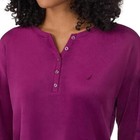 Nautica Women s 2 Piece Fleece Pajama Sleepwear Set  Purple Plaid  Small