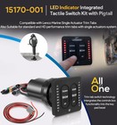 15170-001 Led Integrated Indicator Tactile Trim Tab Switch Kit For Lenco Marine