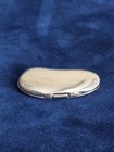 Vintage Silver Tone Bean Solid Perfume Purse Compact Elsa Peretti For Halston