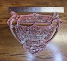 Antique 1914 French Cast Iron Agricultural Award Plaque Race Normande Bull