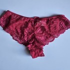 Nwt Vtg Victoria s Secret Red Lace Hipkini  L Rhinestone Bow Hiphugger Lingerie 