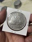 1872 Mo M Mexico Un Peso Silver Coin Chopmarked Au
