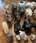 Lot Of  63  Collectible Elephants  Ceramic  Glass  Wood  Stone  Wax  Etc 