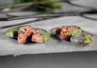 Miniature Hand Carved Unakite Gemstone Bat Spirit Animal Totem Figurine 8906