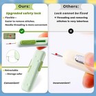 New Upgraded 3 In 1 Automatic Needle Threaders Seam Ripper With Magnetic Green