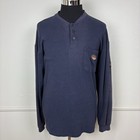 Rasco Fr Henley Shirt Size L Navy Blue Long Sleeve Workwear Nfpa 2112 Certified