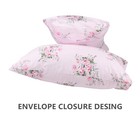 2 Pack Pink Floral Pillowcase Standard Size  100  Cotton 600 Thread Count Pil   