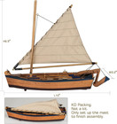 Sailingstory Wooden Fishing Boat Model Rowboat Sailboat Decor 10 