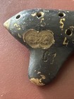 Early Ocarina C1 Austria Black Antique Gold Hand Painted Clay Flute