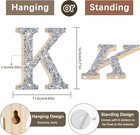 5 7 Inch Marquee Letters Wall Decor  Diamond Monogram Wooden Alphabet Signs  Liv