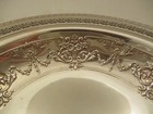 Vintage International Silver Plate 8  Ornate Floral Pattern Dish Bowl Tray 148