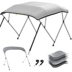 1200d Heavy Duty 3  4 Bow Bimini Top Boat Canopy Cover 6   8 Ft With Rear Poles