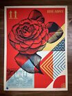 Shepard Fairey Obey Giant    rise Above Flower    Art Print Poster Xx 625 Signed