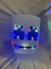 Dj Marshmello Theme White Led Light-up Full Face Mask  One Size Plastic
