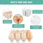 50 Packs Egg Cartons Cheap Bulk   plastic For 12 Eggs    Clear Egg Cartons 3   4 Gri