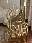 Vintage Gold Brass Dresser Vanity W  Matching Bench Seat  Rosalco Midcentury