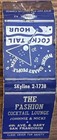 The Fashion Cocktail Lounge San Francisco Ca California Vintage Matchbook Cover