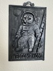 9    X 6    Welcome Home Astronaut Cat Plaque Sign Wall Art Home Decor 3d Hanging