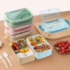 Adult Bento Box Lunch Food Box Container With 3 Compartments   Utensils Bpa Free