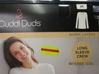 New Cuddl Duds Long Sleeve Top Womens Medium Black Crew Neck Base Layer Thermal